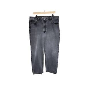 VTG Y2K Levi’s 550 Faded Distressed Black Relaxed Fit Tapered Leg Jeans 40x32